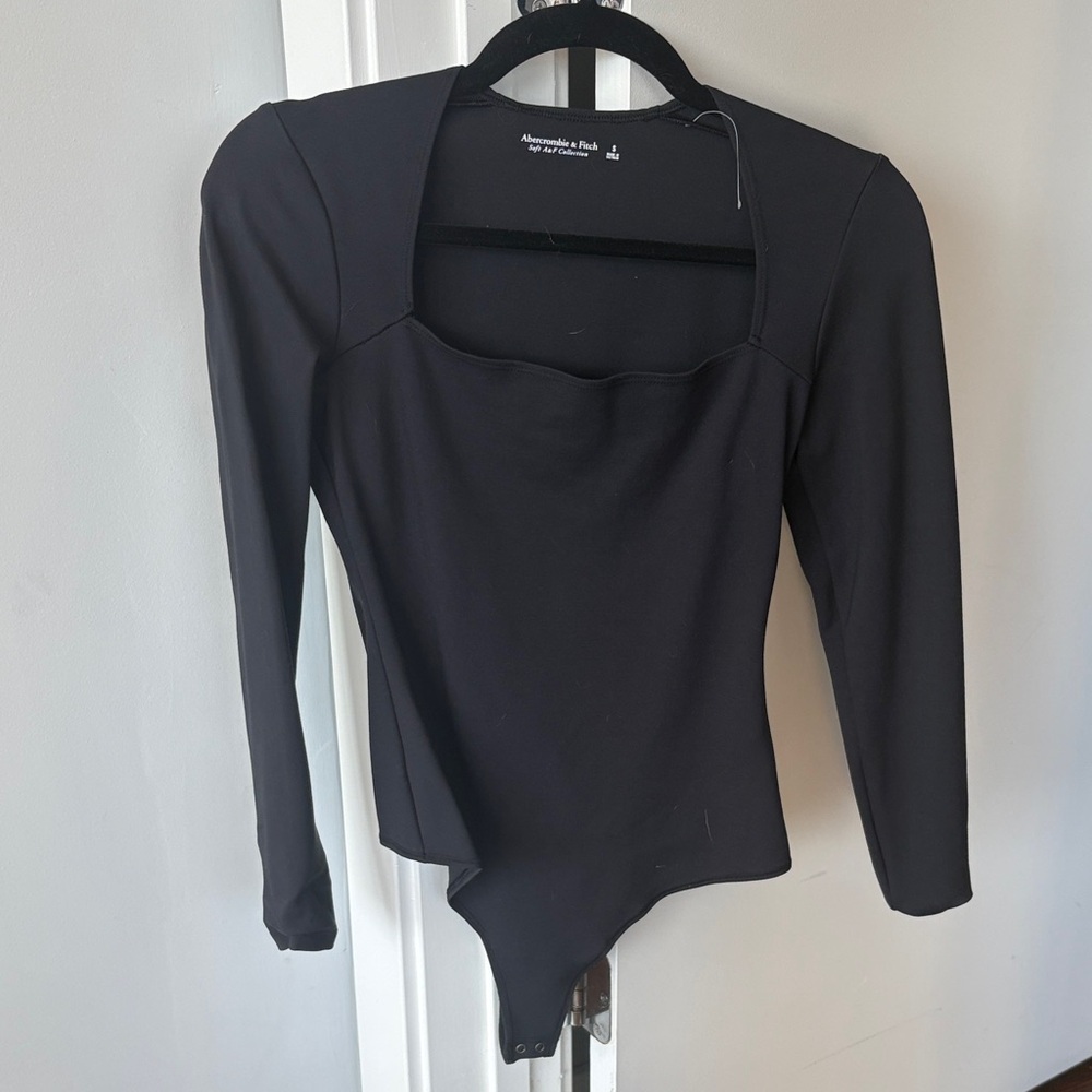 Abercrombie & Fitch Black Long Sleeve Bodysuit